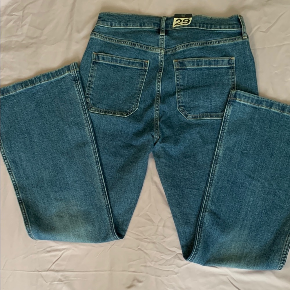 GAP High Rise Flare Jeans in Blue